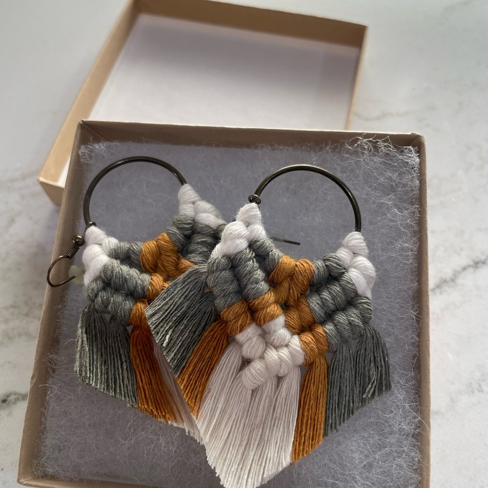 New Beautiful boho macrame earrings